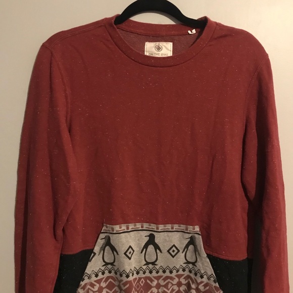 On the byas men’s penguin crew neck sweater small - Picture 4 of 6